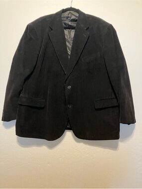 Vintage Hunt Valley Corduroy 48R black blazer coat cotton